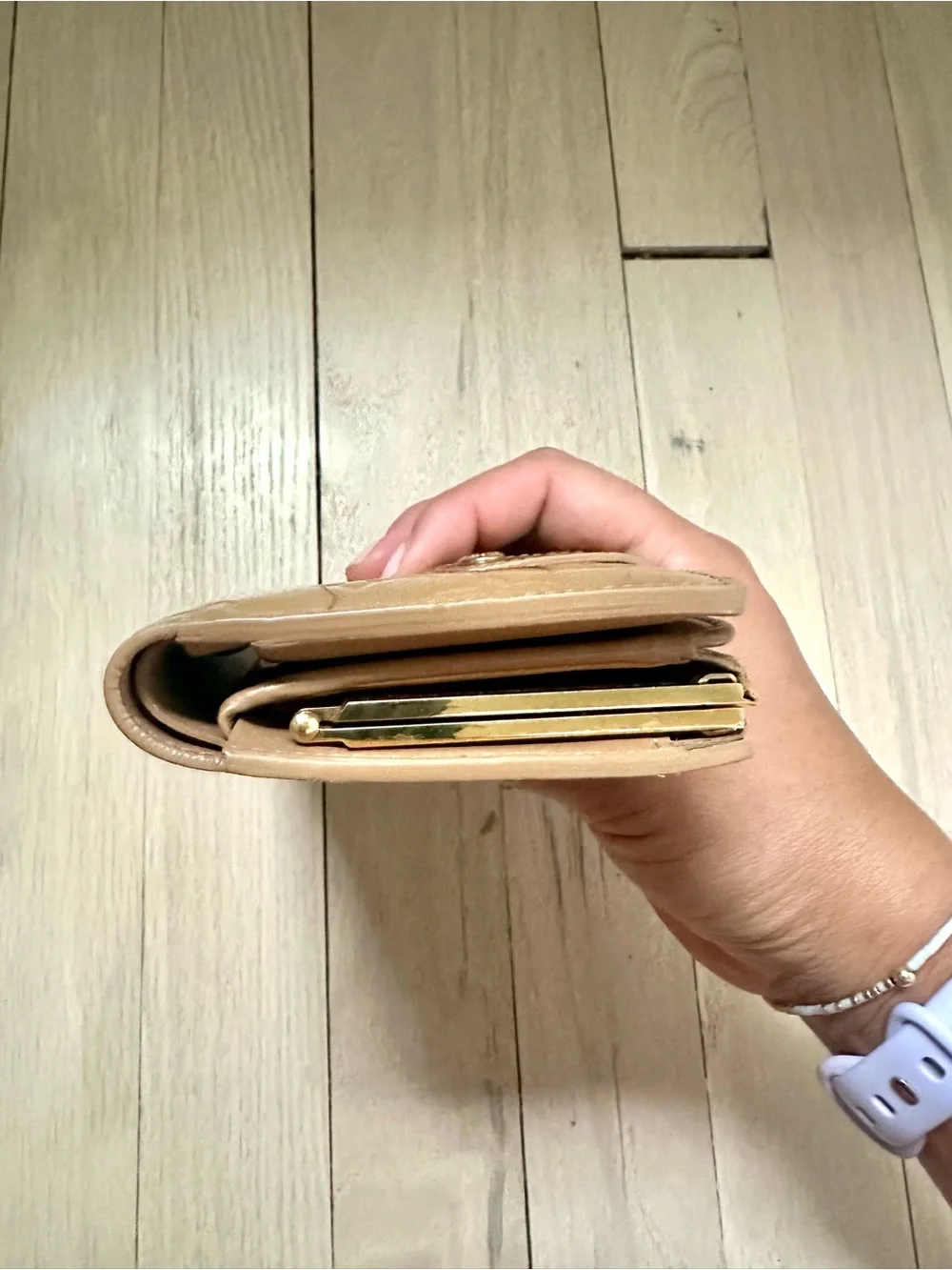 Louis Vuitton Tan Patent Vernis French Wallet